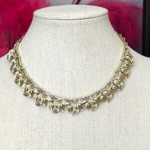 Vintage Coro Gold Leaf Necklace